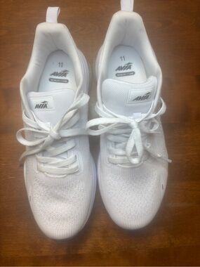 Avia All-White Lightweight Knit Sneakers